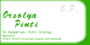 orsolya pinti business card